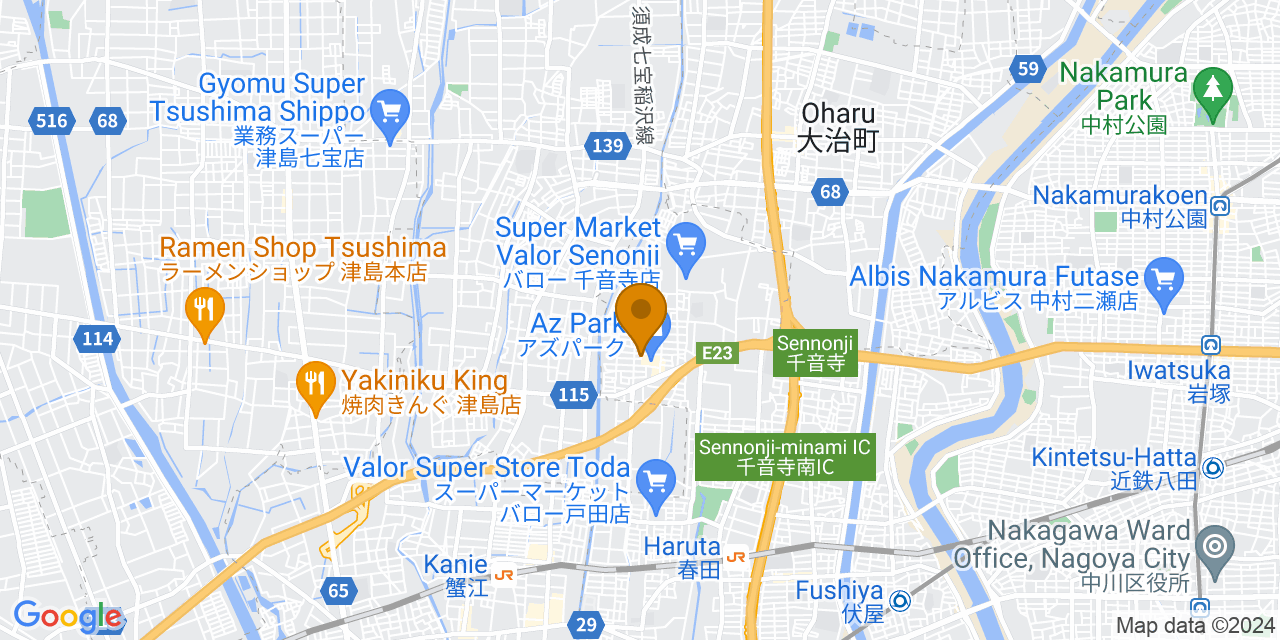 アオキアズパーク地図