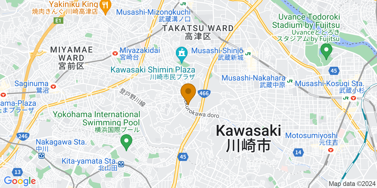 ヨーク川崎野川地図